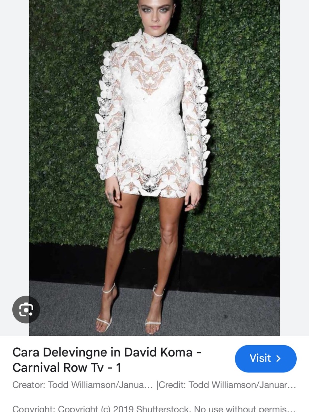 White David Koma Butterfly Lace High-Neck Mini Dress New